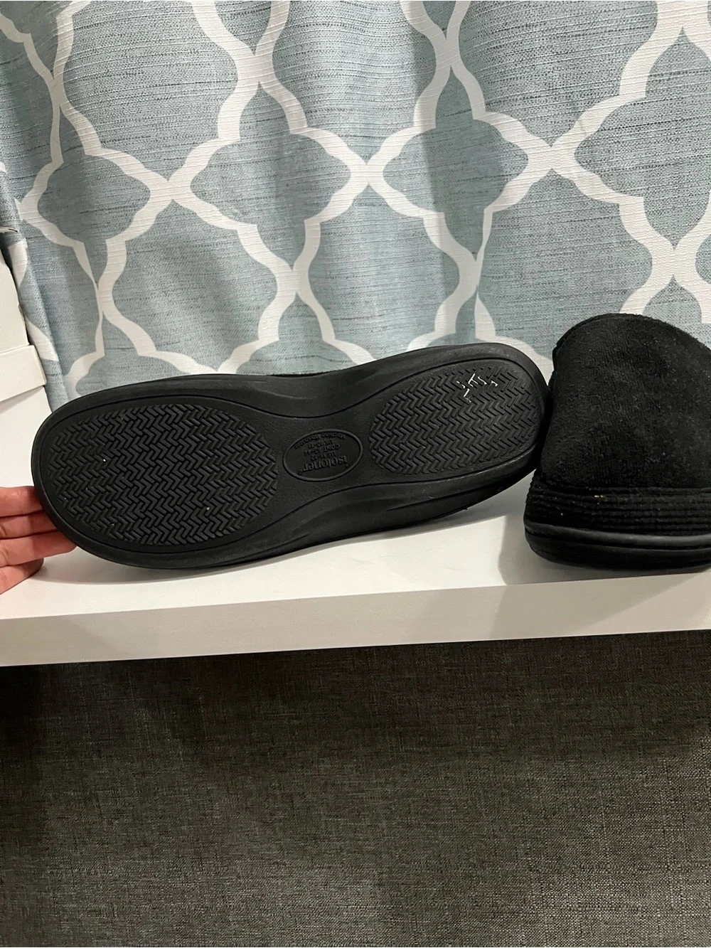 Deer Stags black slip ons